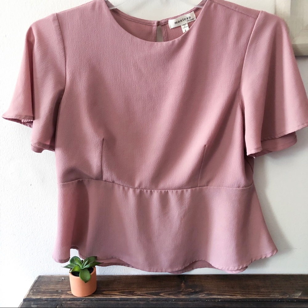 Blush Peplum Blouse